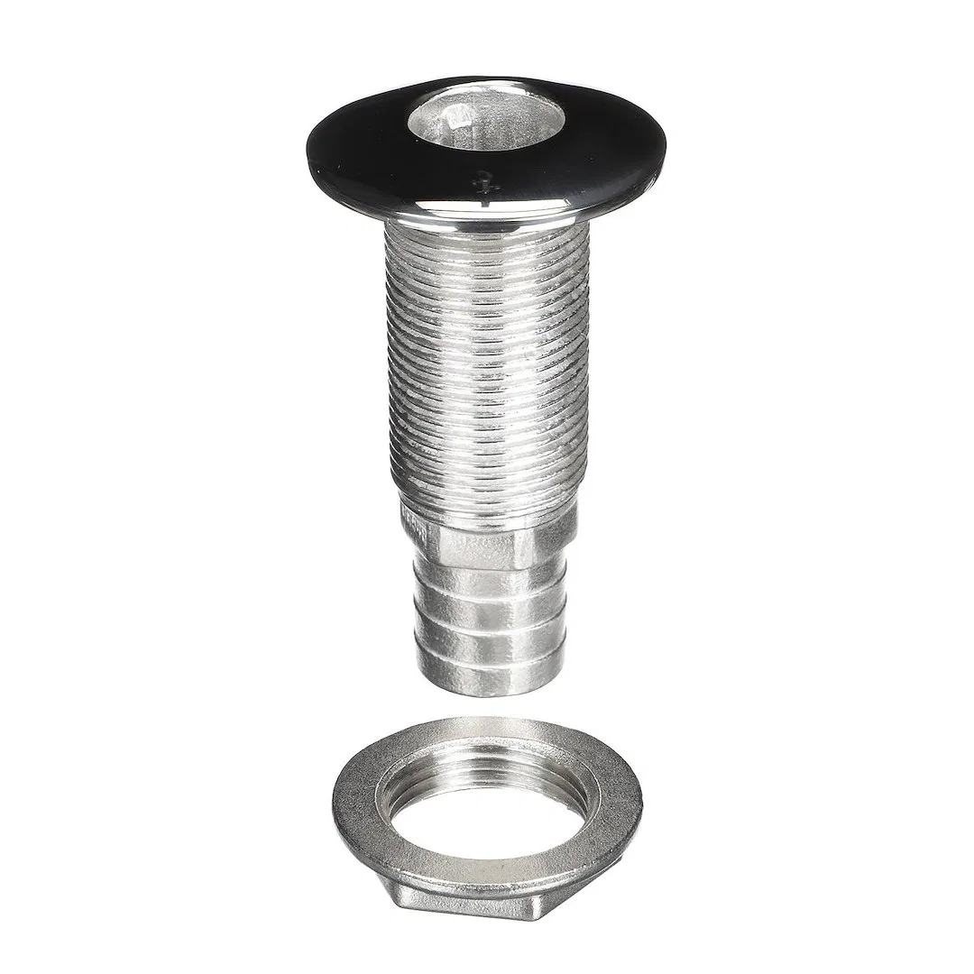 66548-3 – ATTWOOD MARI Scupper, Barbed Thru-Hull Connector Fits 1 Inch Hose Stainless Steel Silver 3-7/8 Inch Length ...